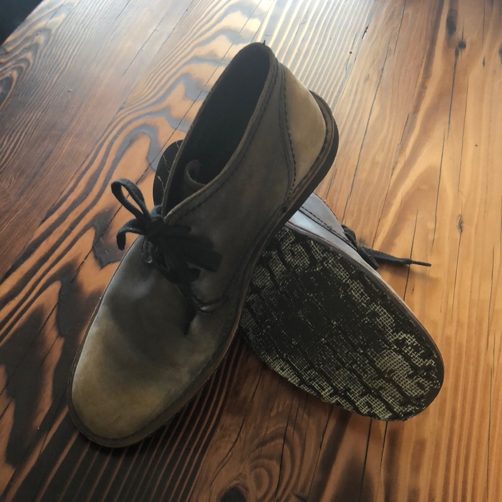 John Varvatos leather chukkas